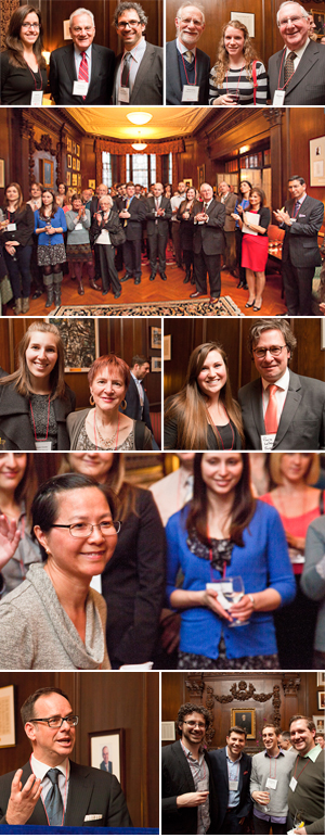 Students and donors at the reception