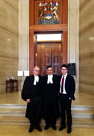 Babin Barak and Prof. Payam Akhavan with recent graduate Nicolas Caivano.