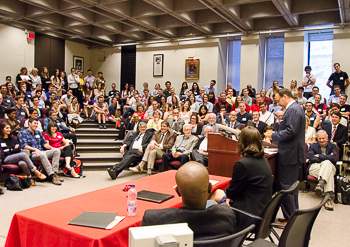 The Dean's speech offered not only inspiration, but also perspective