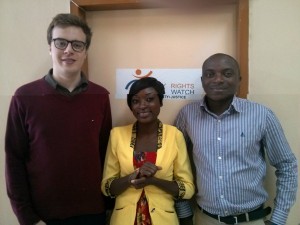 Olivier Beaubien et ses collègues de Disability Rights Watch, à Lusaka, Zambia