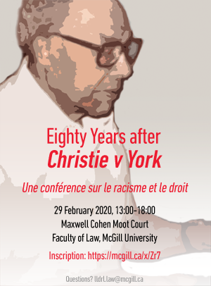 Poster for the 80 years after Christie v York Symposium