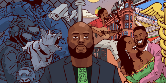 Detail of an illustration by Caryma Sa'd (@CarymaRules) featuring Anthony Morgan.